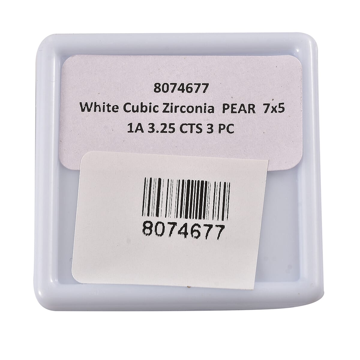 White Cubic Zirconia Pear Shape Gemstone 3.25 Ct. - 7x5 mm