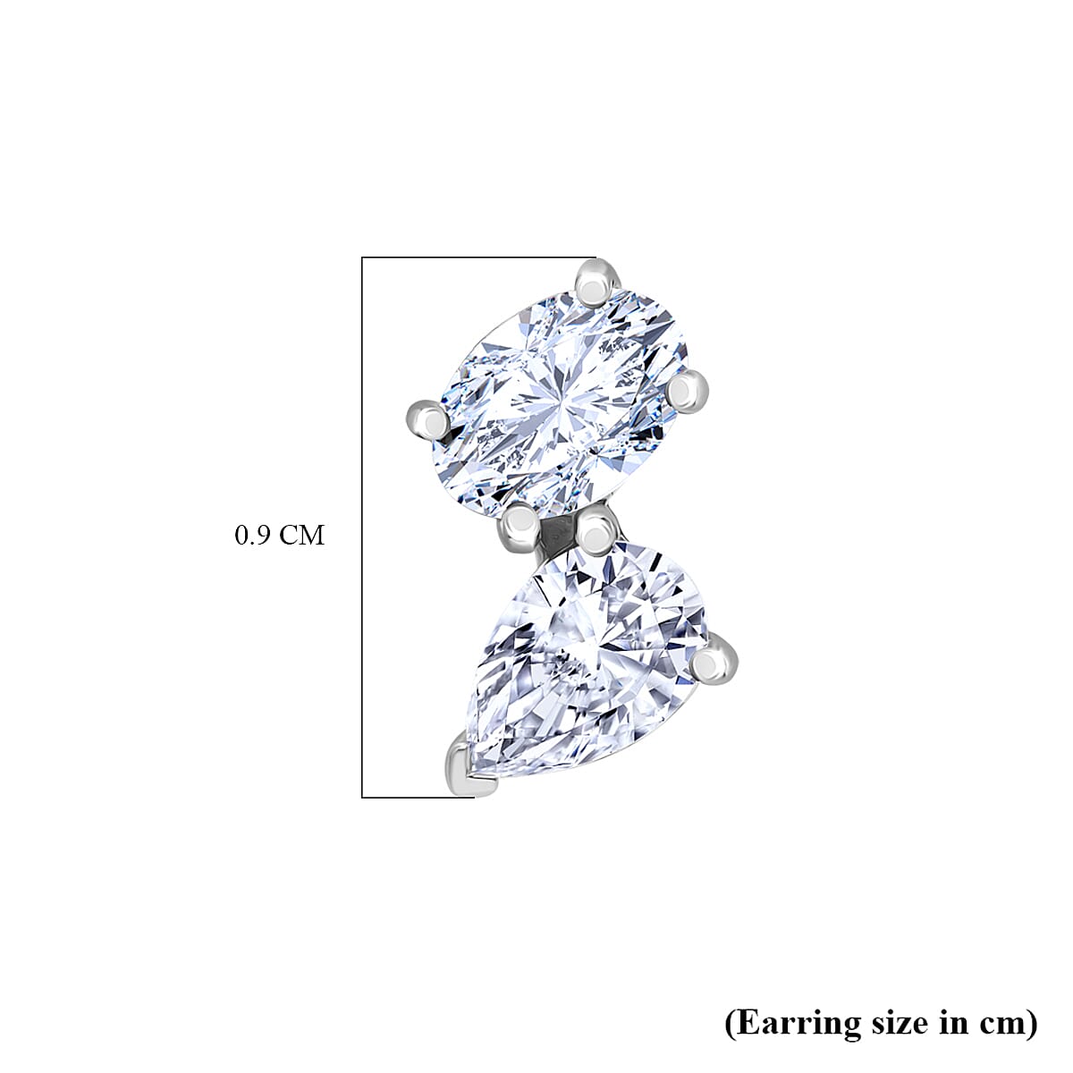 Designer Inspired - THE TOI ET MOI Luxuriant Diamond 9K White Gold SGL Certified VS-GH  Lab Grown Diamond (VS-G-H) Earring 1.01 Ct.