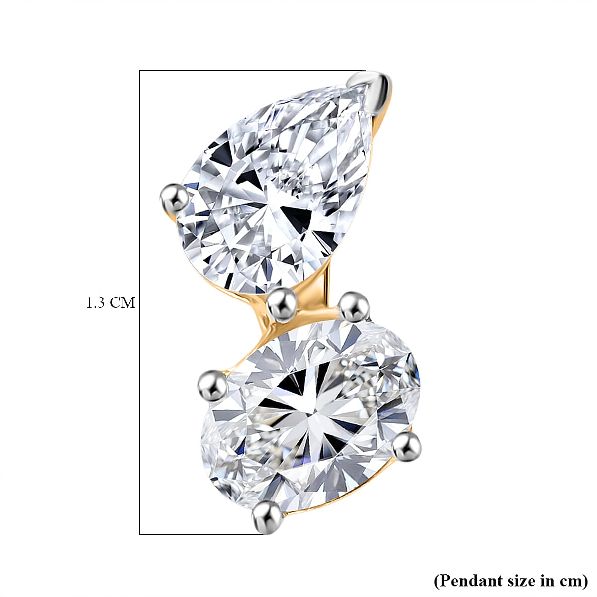 Designer Inspired - THE TOI ET MOI Luxuriant Diamond 9K Yellow Gold SGL Certified Lab Grown Diamond (VS-G-H) Solitaire Pendant 1.00 Ct.