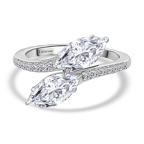 THE TOI ET MOI- Luxuriant Diamond 950 Platinum IGI Certified (VS-E-F) Lab Grown Diamond Ring 2.17 Ct.