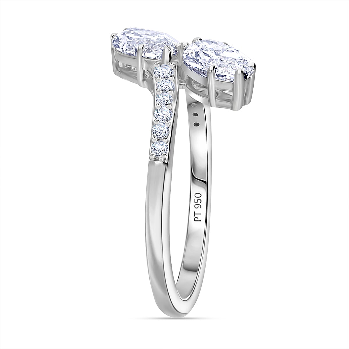 Luxuriant Diamond 950 Platinum IGI Certified (VS-E-F) Lab Grown Diamond Ring 2.17 Ct.