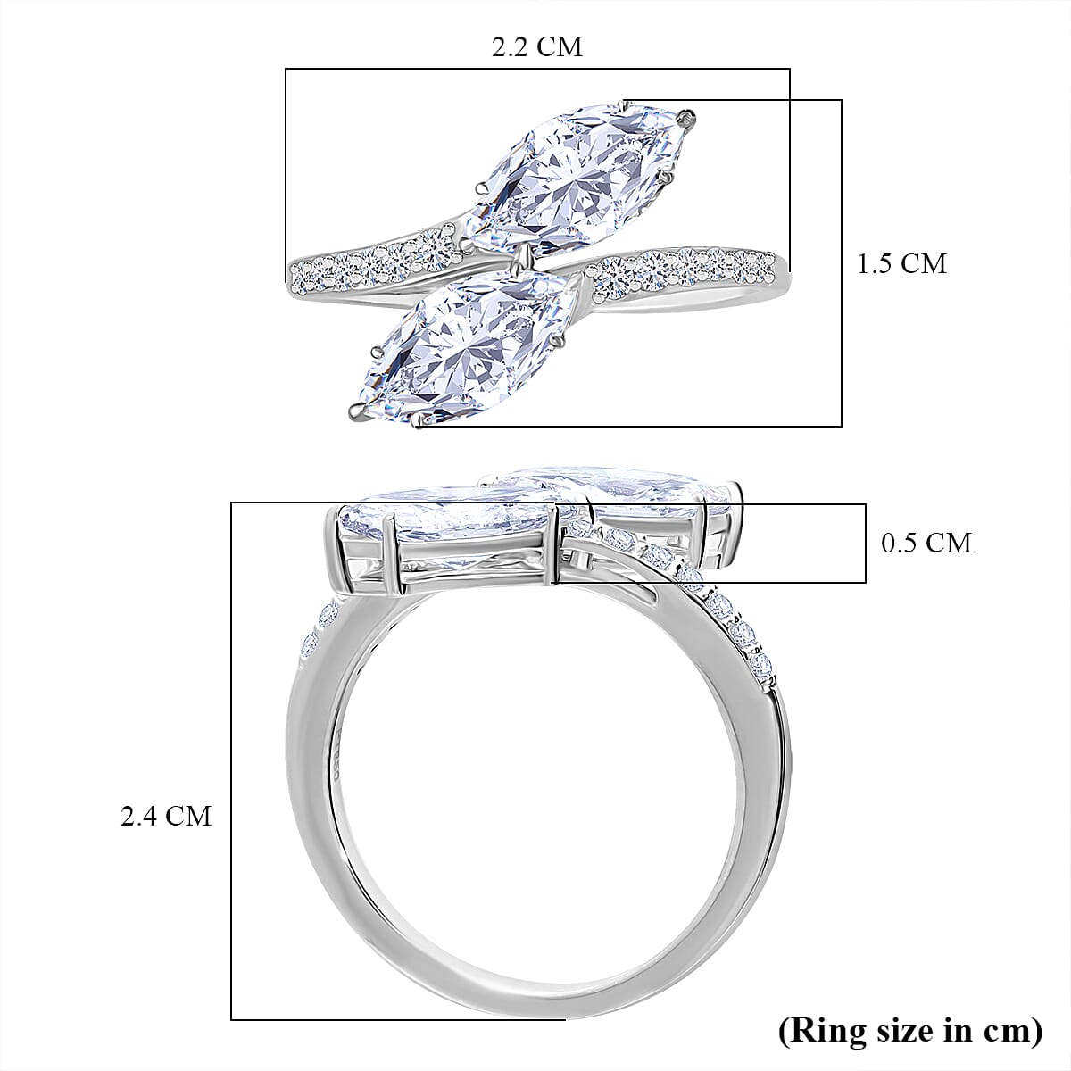 Luxuriant Diamond 950 Platinum IGI Certified (VS-E-F) Lab Grown Diamond Ring 2.17 Ct.