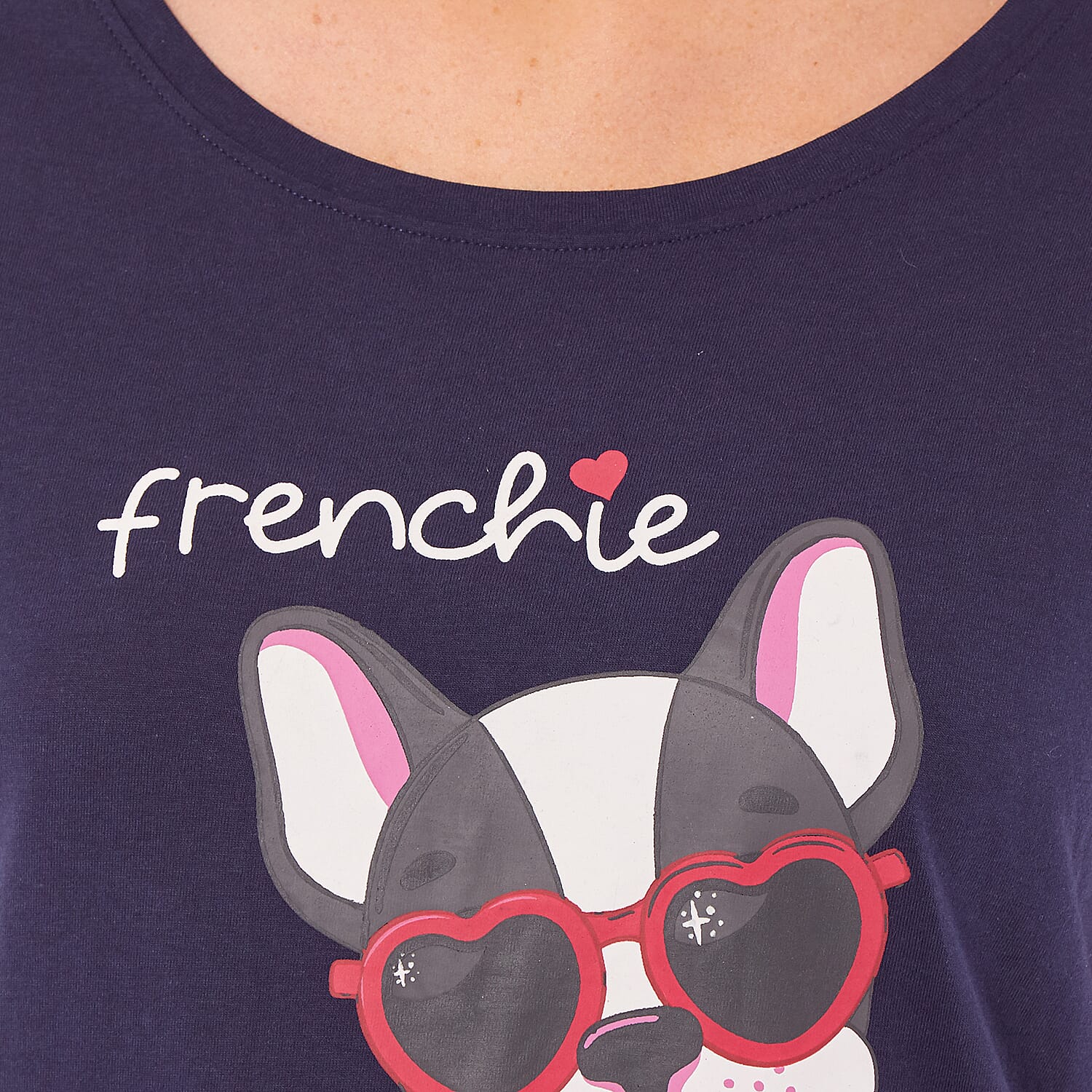 Ladies PJ Set of Slogan T-shirt and Trousers