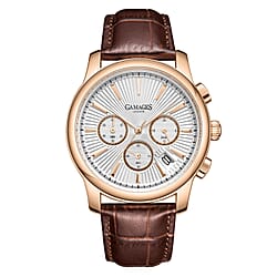 Gamages Of London Sovereign Quartz Movt. 5ATM WR Blue Dial Mens Watch with Blue Leather Strap