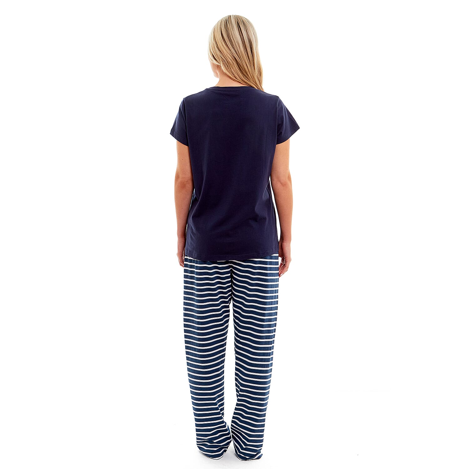 Ladies PJ Set of Slogan T-shirt and Trousers