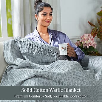 https://tjcuk.sirv.com/Products/80/7/8076553/100-Cotton-Waffle-Throw-Blanket-with-Fringes-180x130-cm-Grey_8076553_1.jpg?w=342&h=342