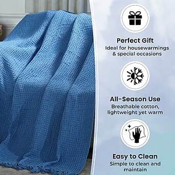 https://tjcuk.sirv.com/Products/80/7/8076554/100-Cotton-Waffle-Throw-Blanket-with-Fringes-180x130-cm-Blue_8076554_3.jpg?w=342&h=342