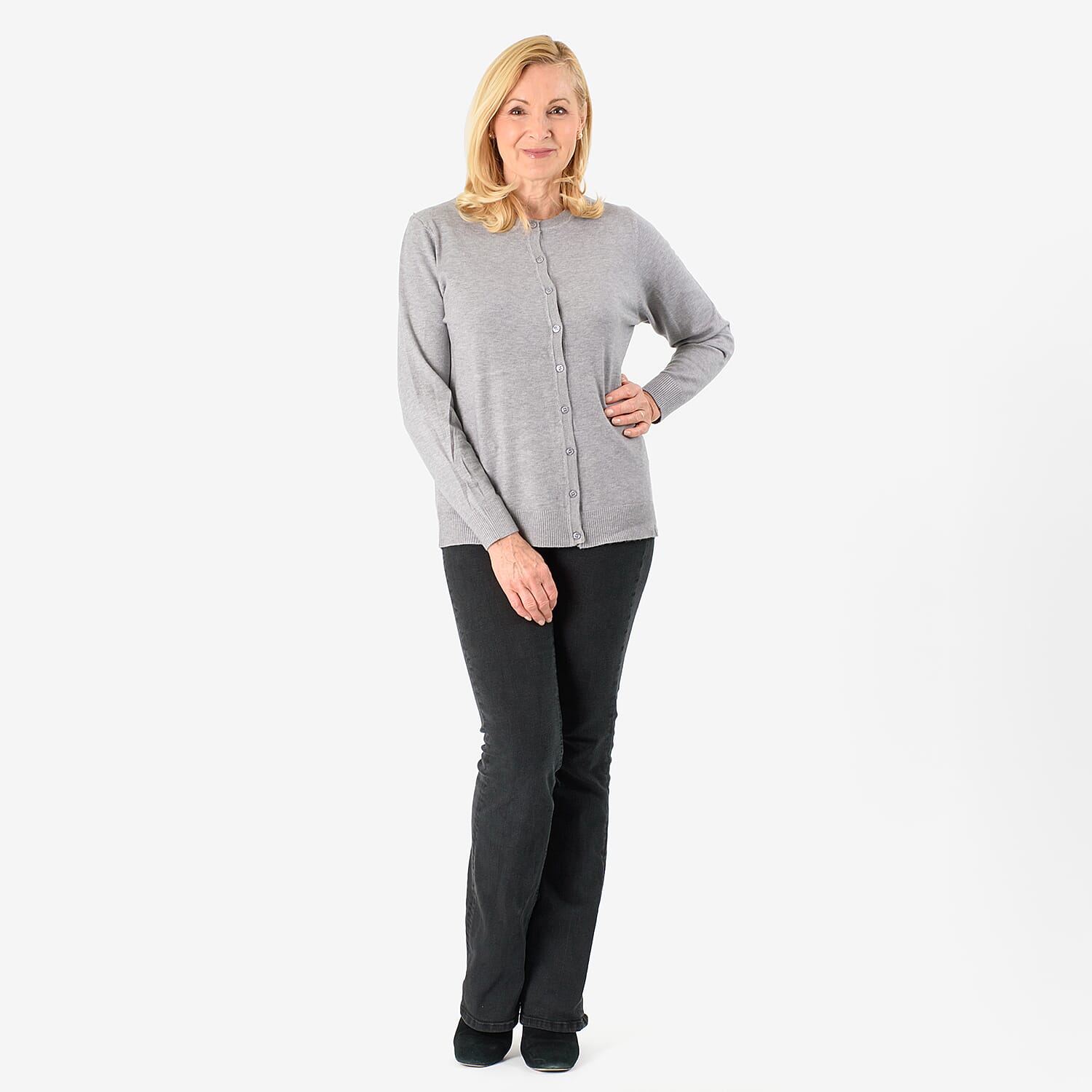 Pure and Natural Crew Neck Cardigan 