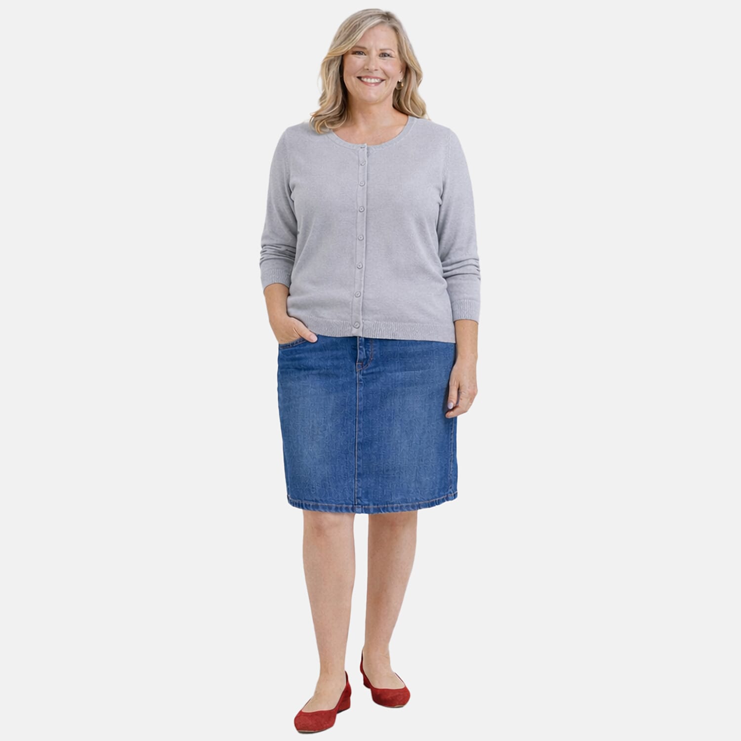 Pure And Natural Crew Neck Cardigans