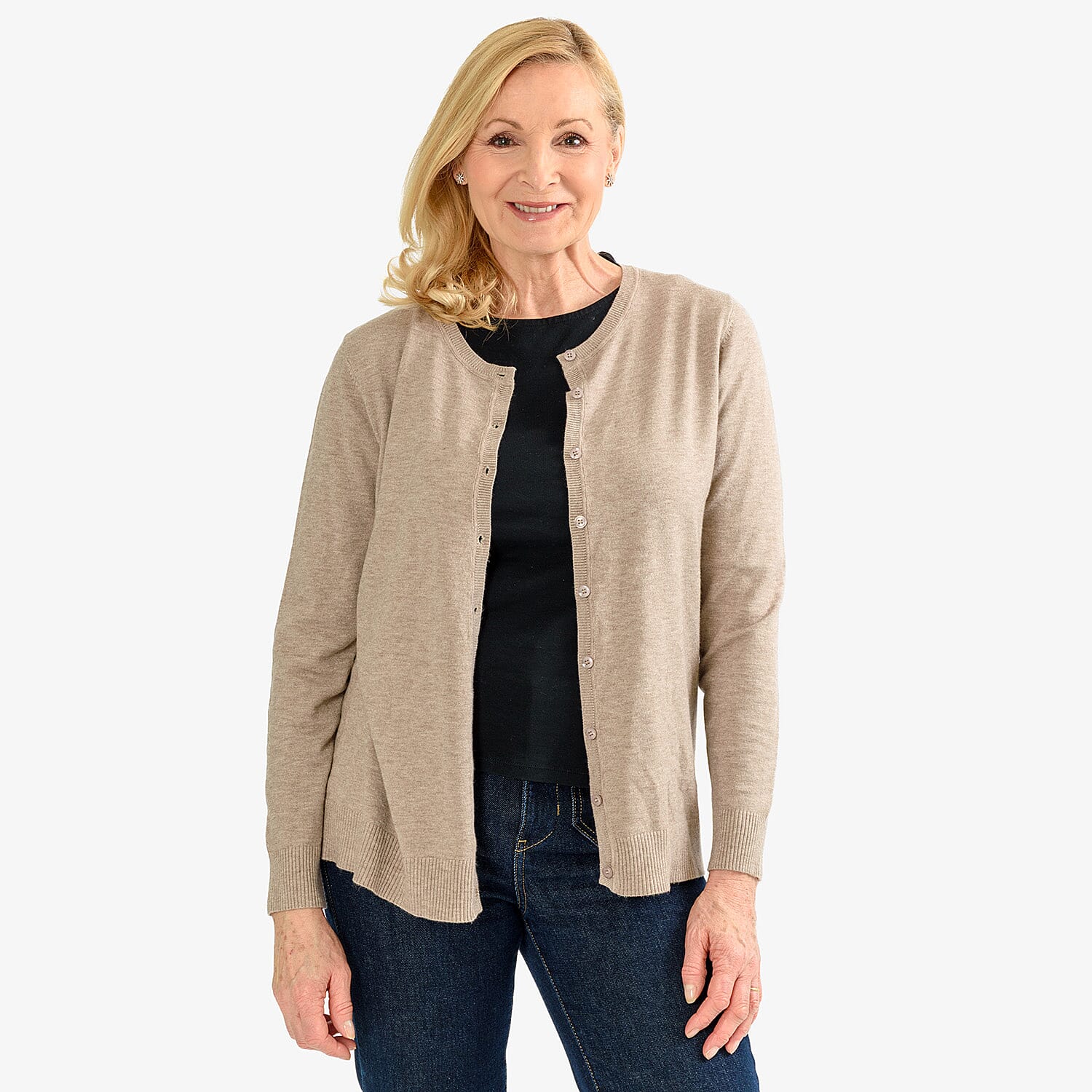 Pure And Natural Crew Neck Cardigan