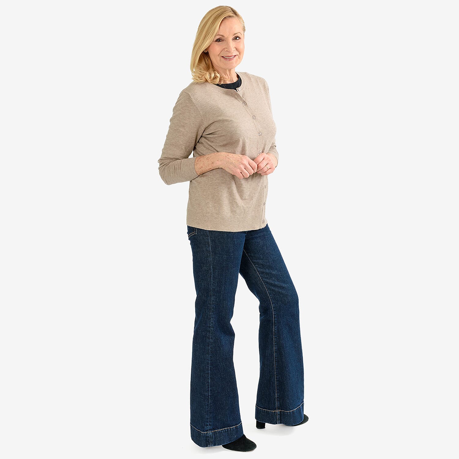 Pure And Natural Crew Neck Cardigan