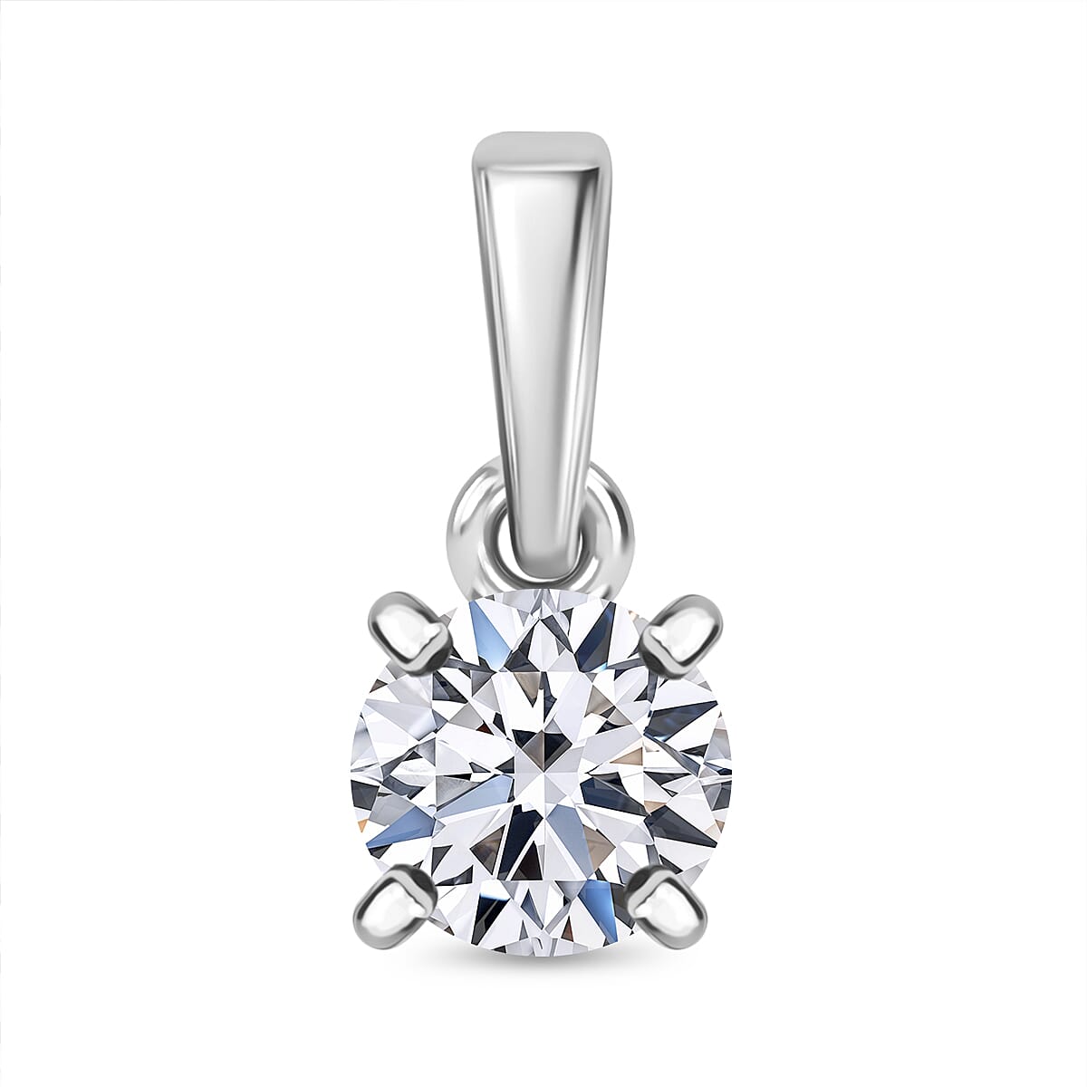 Black Friday Preview Exclusive - Luxuriant Diamond - SGL Certified 9K Yellow Gold SI-GH Lab Grown Diamond Solitaire Pendant, 0.50 Ct - white Gold
