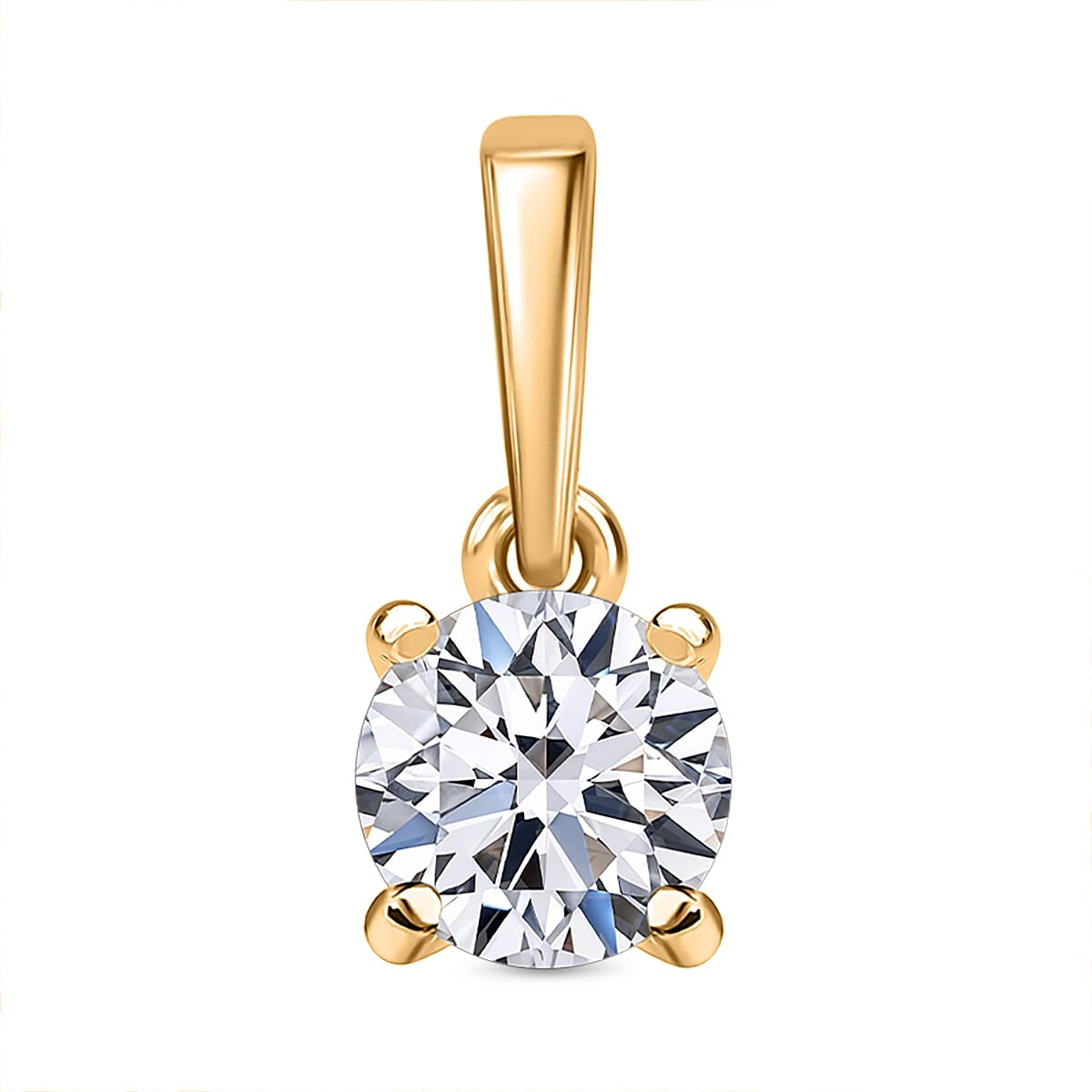 Black Friday Preview Exclusive- Luxuriant Diamond - SGL Certified 9K Yellow Gold SI-GH Lab Grown Diamond Solitaire Pendant, 0.50 Ct - Yellow