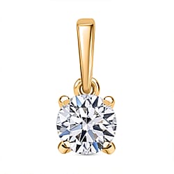 Luxuriant SGL Certified 9K White Gold (SI-G/H) Lab Grown Diamond Solitaire Pendant 0.50 Ct