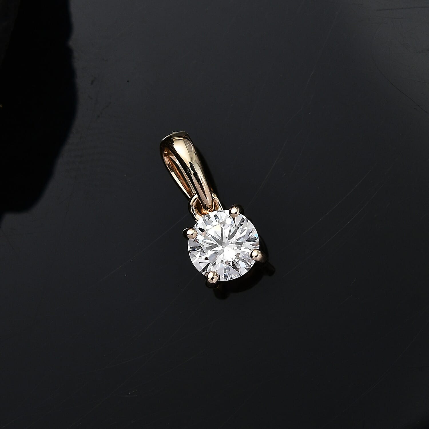 Black Friday Preview Exclusive- Luxuriant Diamond - SGL Certified 9K Yellow Gold SI-GH Lab Grown Diamond Solitaire Pendant, 0.50 Ct - Yellow