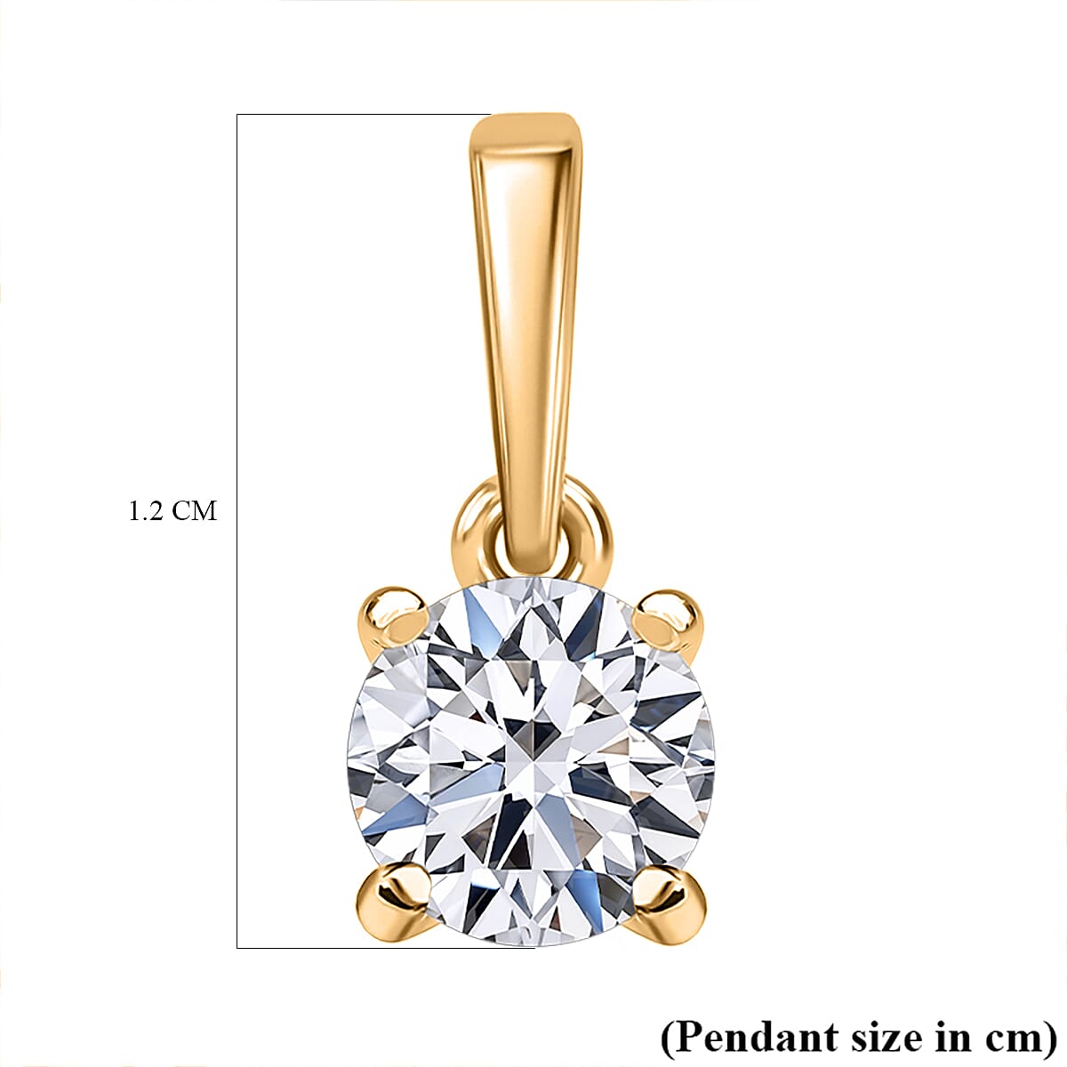 Black Friday Preview Exclusive- Luxuriant Diamond - SGL Certified 9K Yellow Gold SI-GH Lab Grown Diamond Solitaire Pendant, 0.50 Ct - Yellow