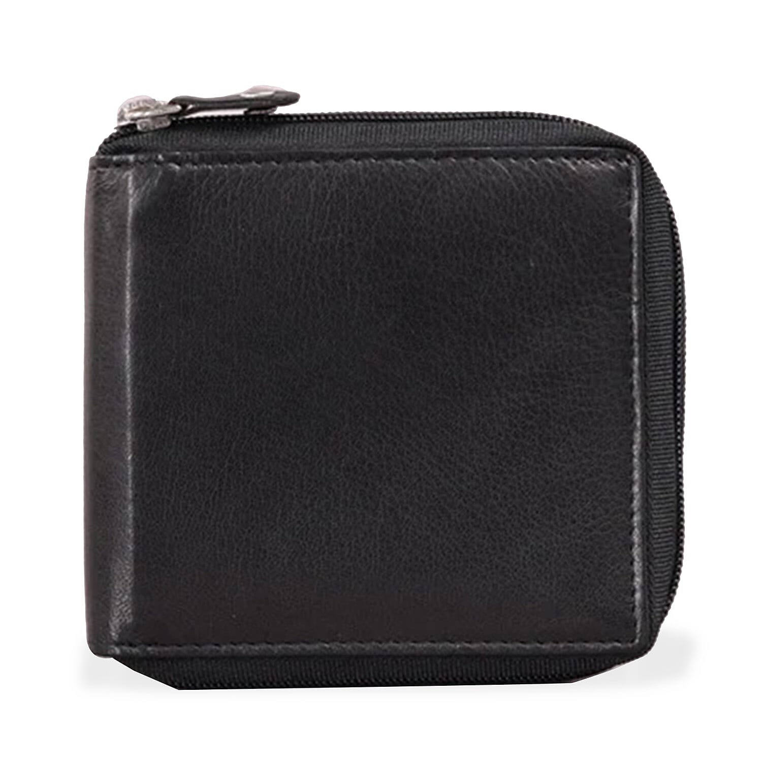 Genuine Leather RFID Wallet with Protective Zipper - Black Genuine Leather RFID Wallet with Protective Zipper - Black