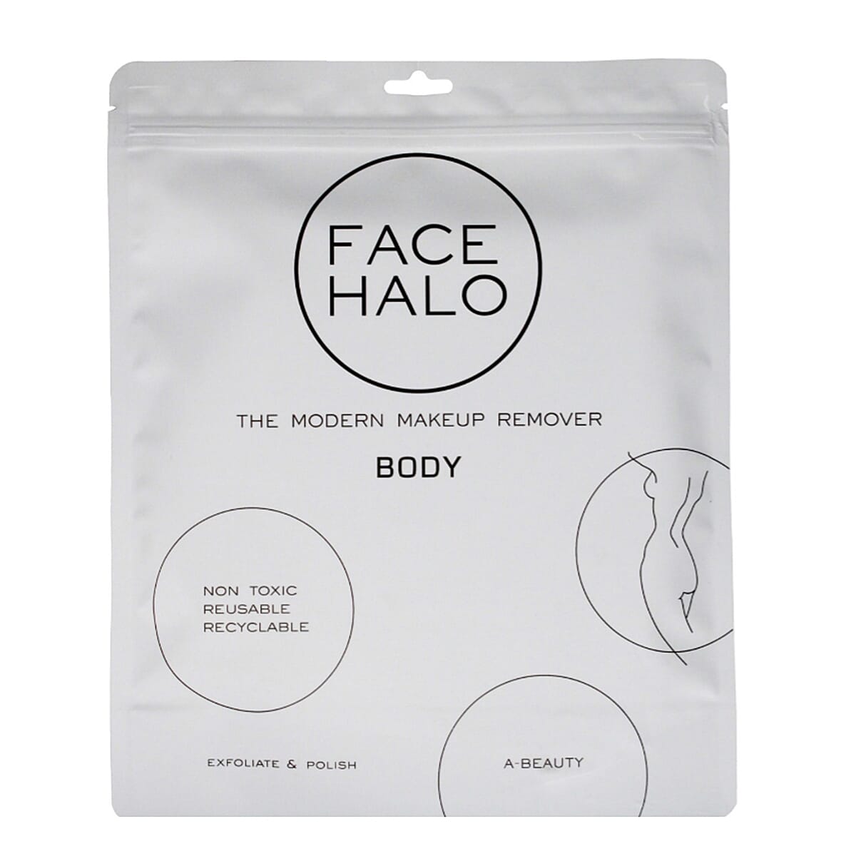 Face Halo Trio Set (Includes Bamboo make up remover - 8 x Bamboo Pads with Bag, Dual-Sided Exfoliator and Polish Pad & Headband with Bag)