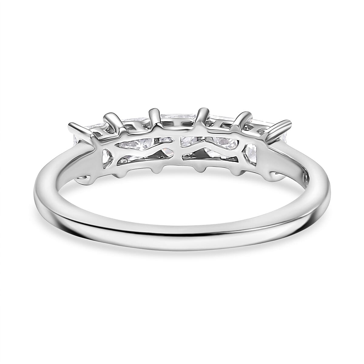 Luxuriant Diamond 950 Platinum VS Lab Grown Diamond EF, VS 5 Stone Ring, Platinum Wt.4 Gms  1.130  Ct.