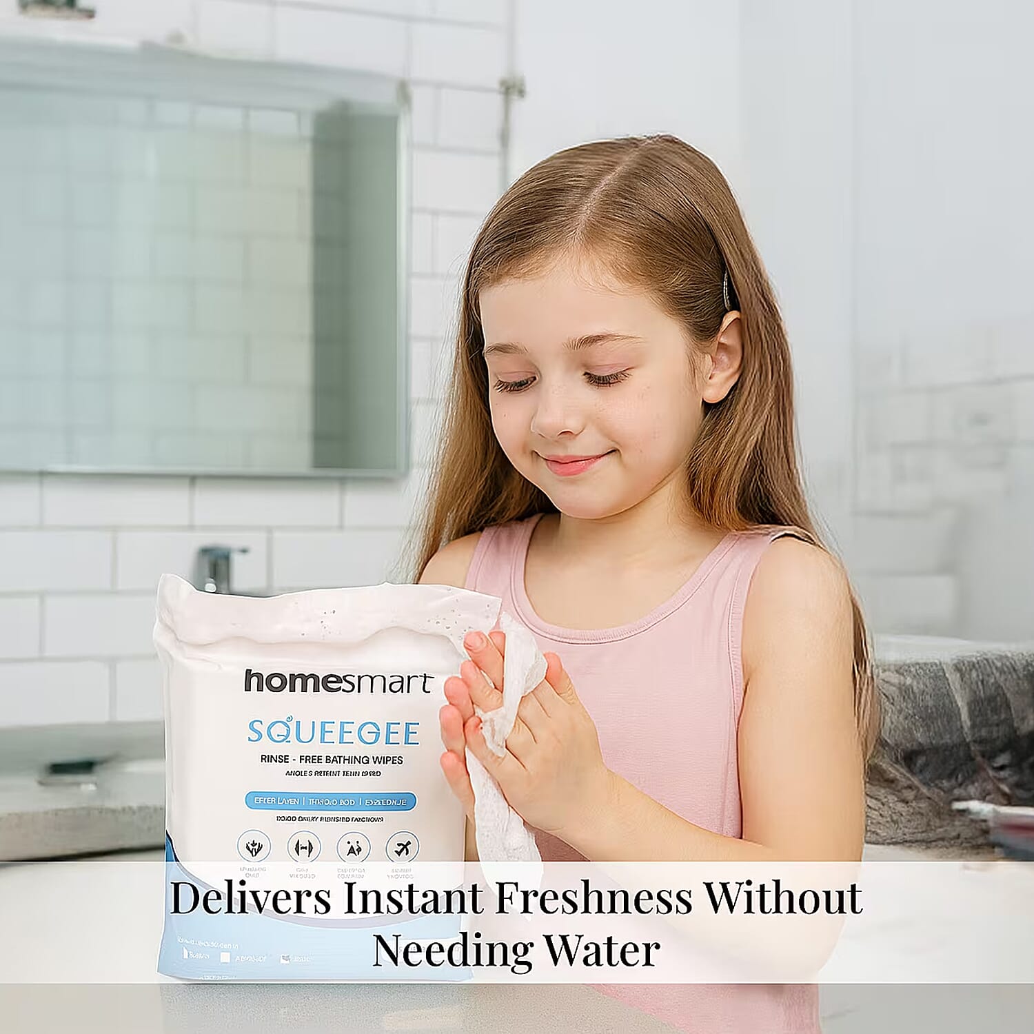 Homesmart 25-Piece Bath Wipes with Nature Scent