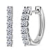 LUXURIANT Lab Grown Diamond (SI G/H) Hoop Earrings in Rhodium Overlay Sterling Silver 0.50 Ct.
