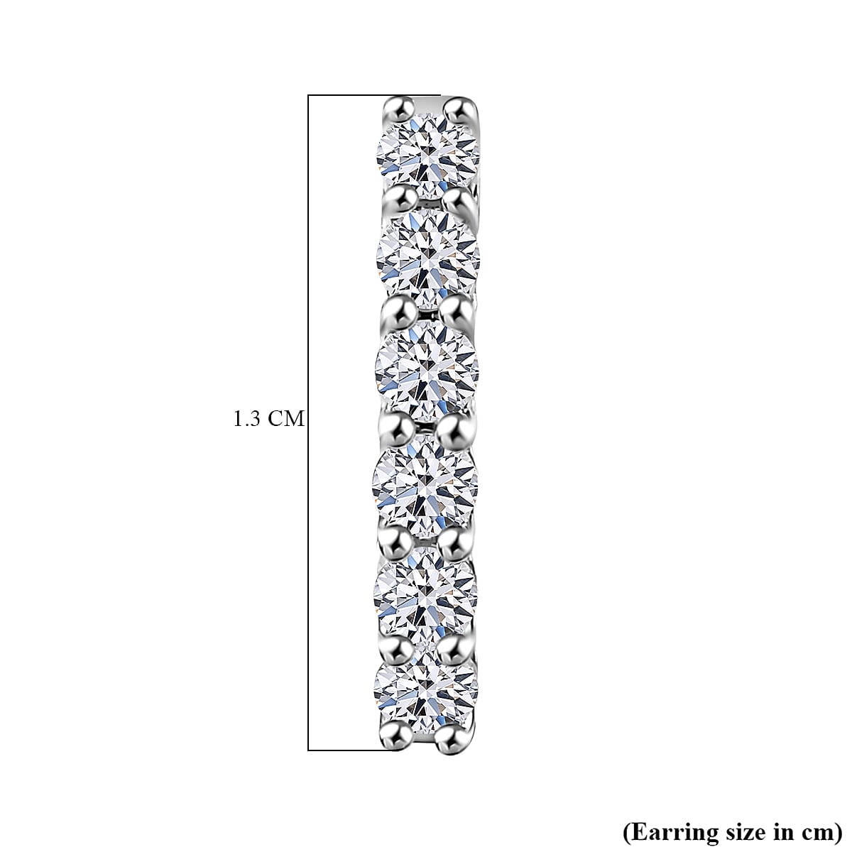 Luxuriant Lab Grown Diamond (SI-GH) Hoop Earrings in Rhodium Overlay Sterling Silver 0.50 Ct.