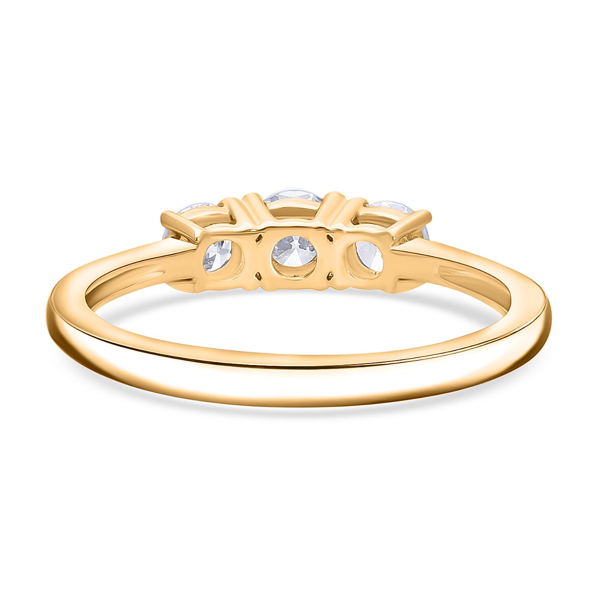 Luxuriant Diamond Lab Grown Diamond (SI-GH) Trilogy Ring in Sterling Silver