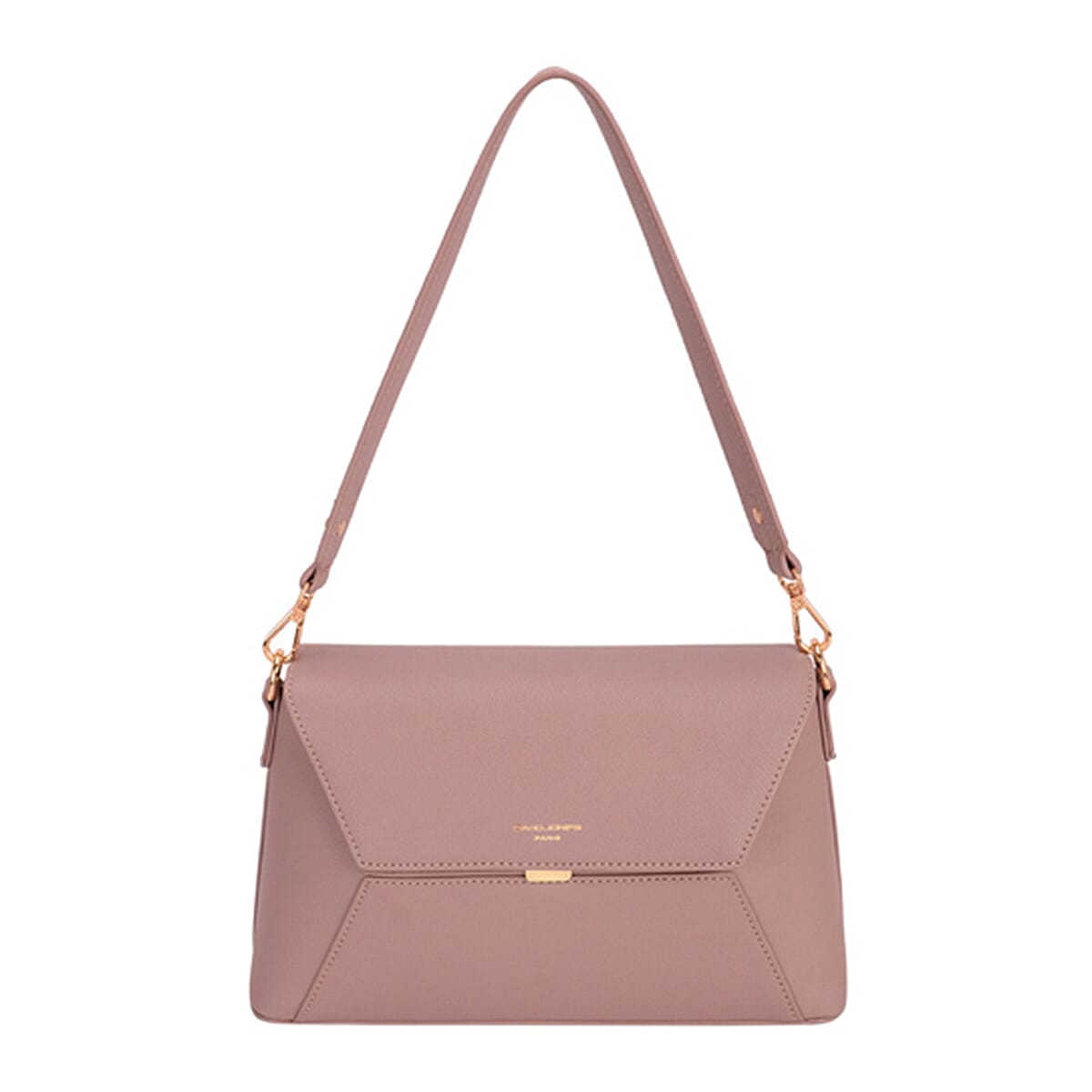 David Jones Structured Front Flap Crossbody Bag - Dark Pink