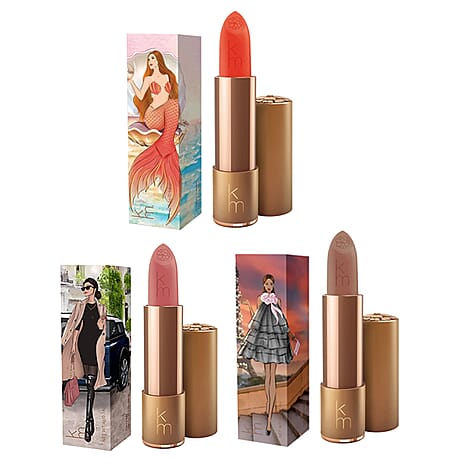 Karen Murrell Natural Lipstick Trio Set - 30 Driven, 27 Graceful and 08 Coral Dawn