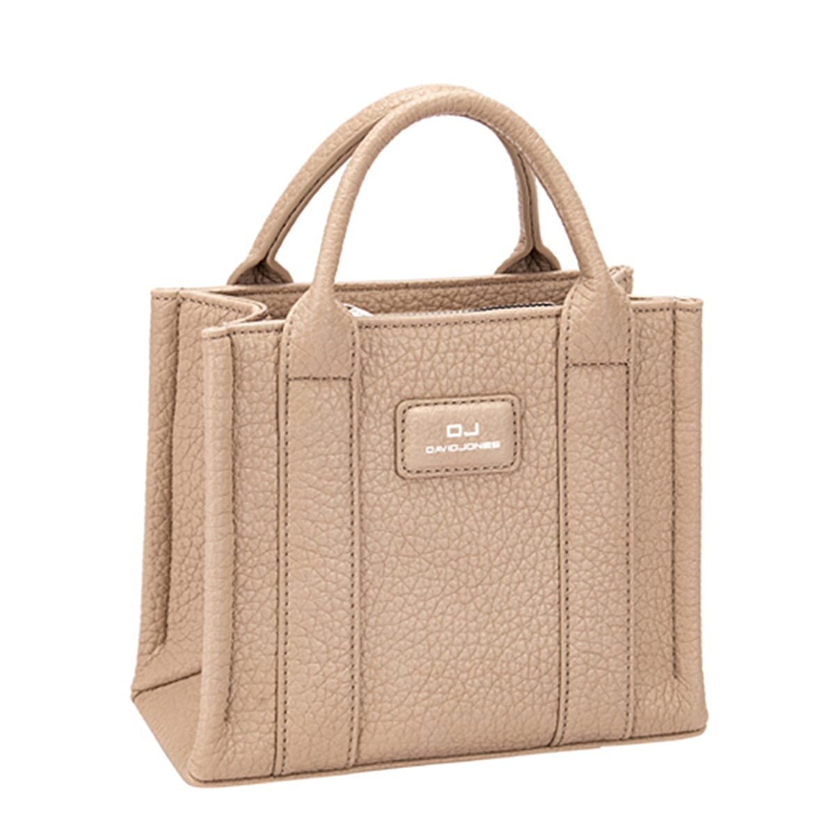 David Jones Square Top Handle Bag - Camel