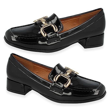 Spot On Ladies Shoe (Size - 8) - Black Pu