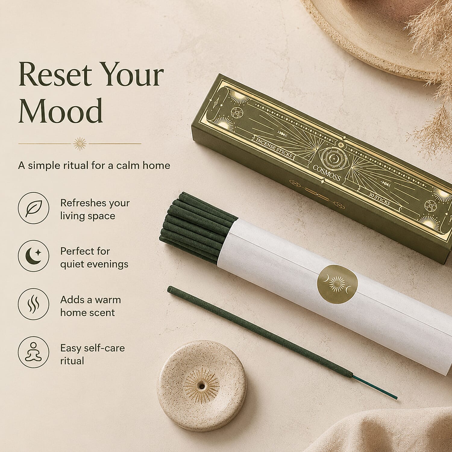 Cosmoss by Kate Moss- Incense Sticks to Meditate and Calm