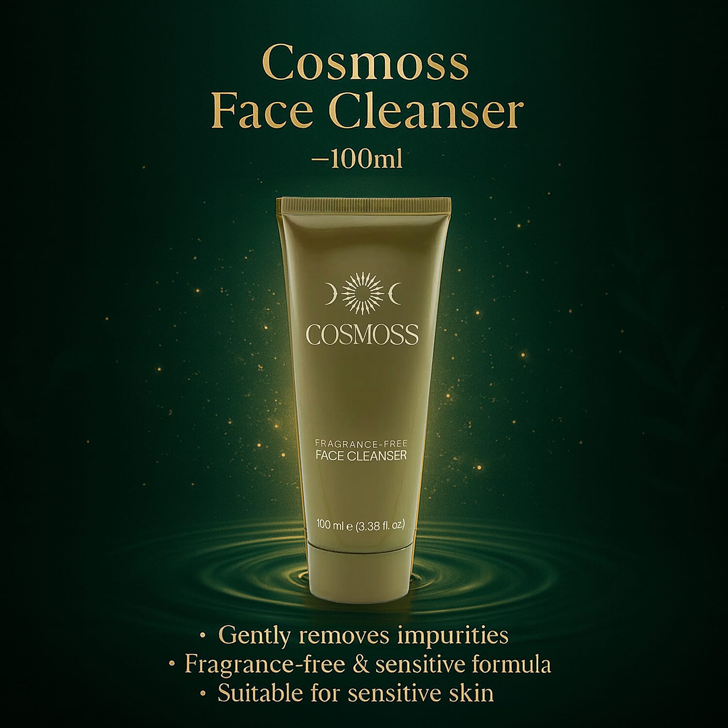 Cosmoss Fragrance Free - 3 Piece Skincare Gift Set (Incl. Face Cleanser 100ml, Face Cream 50ml & Sacred Mist 30ml)