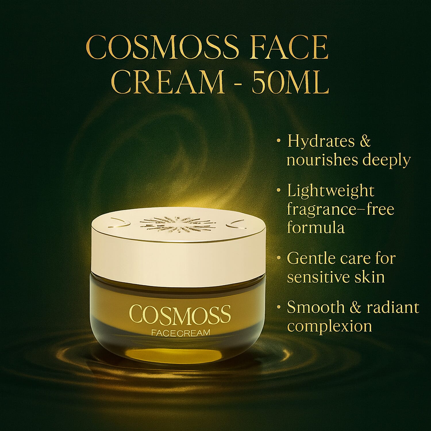 Cosmoss Fragrance Free - 3 Piece Skincare Gift Set (Incl. Face Cleanser 100ml, Face Cream 50ml & Sacred Mist 30ml)