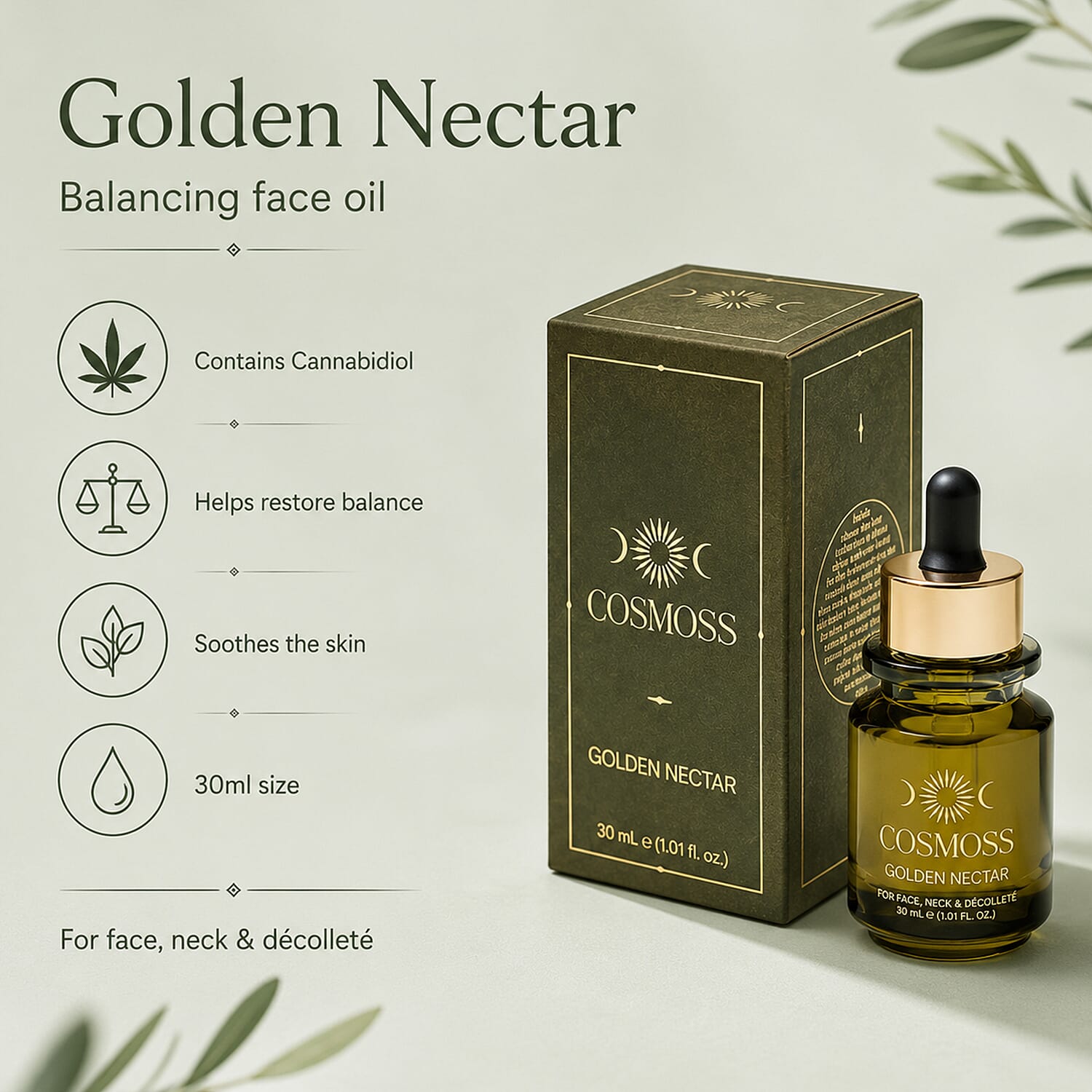 COSMOSS by Kate Moss- Golden Nectar Multi Use Face Oil - 30ml