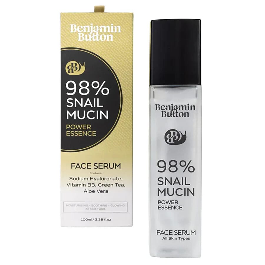 Benjamin Button Snail Serum with 98% Snail Mucin - 100ml - Highest Snail Mucin Content
