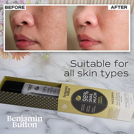 Benjamin Button Snail Serum with 98% Snail Mucin - 100ml - Highest Snail Mucin Content