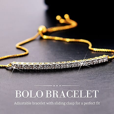 Lab Grown Diamond Chain Bracelet (Size - 10.5) in 18K YG VermeilSterling Silver  1.008  Ct.