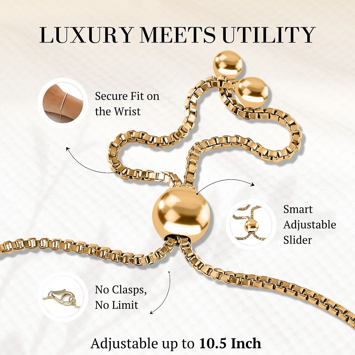 Lab Grown Diamond Chain Bracelet (Size - 10.5) in 18K YG VermeilSterling Silver  1.008  Ct.