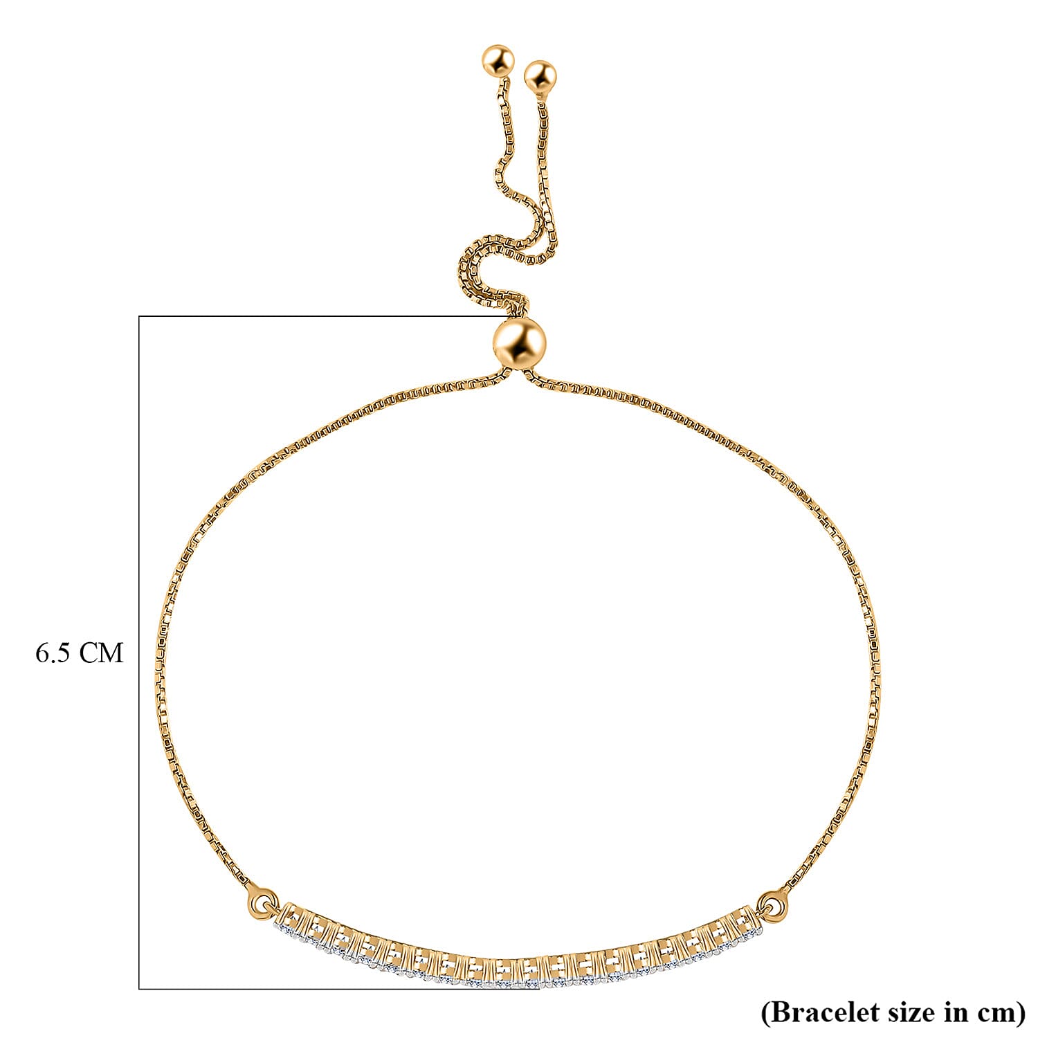 Lab Grown Diamond Chain Bracelet (Size - 10.5) in 18K YG VermeilSterling Silver  1.008  Ct.