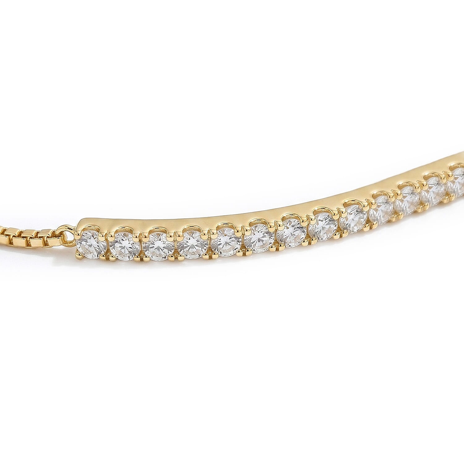 Lab Grown Diamond Chain Bracelet (Size - 10.5) in 18K YG VermeilSterling Silver  1.008  Ct.