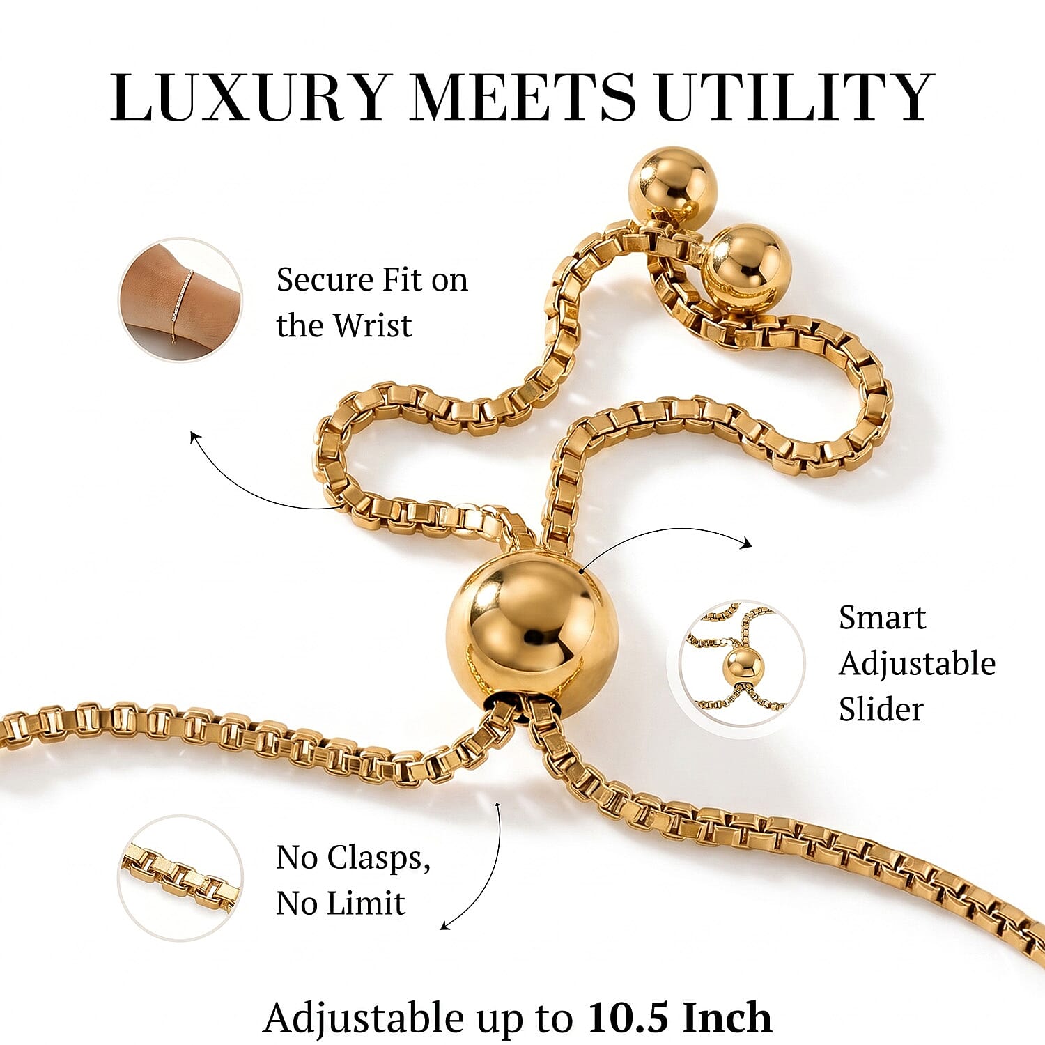 Lab Grown Diamond Chain Bracelet (Size - 10.5) in 18K YG VermeilSterling Silver  1.008  Ct.