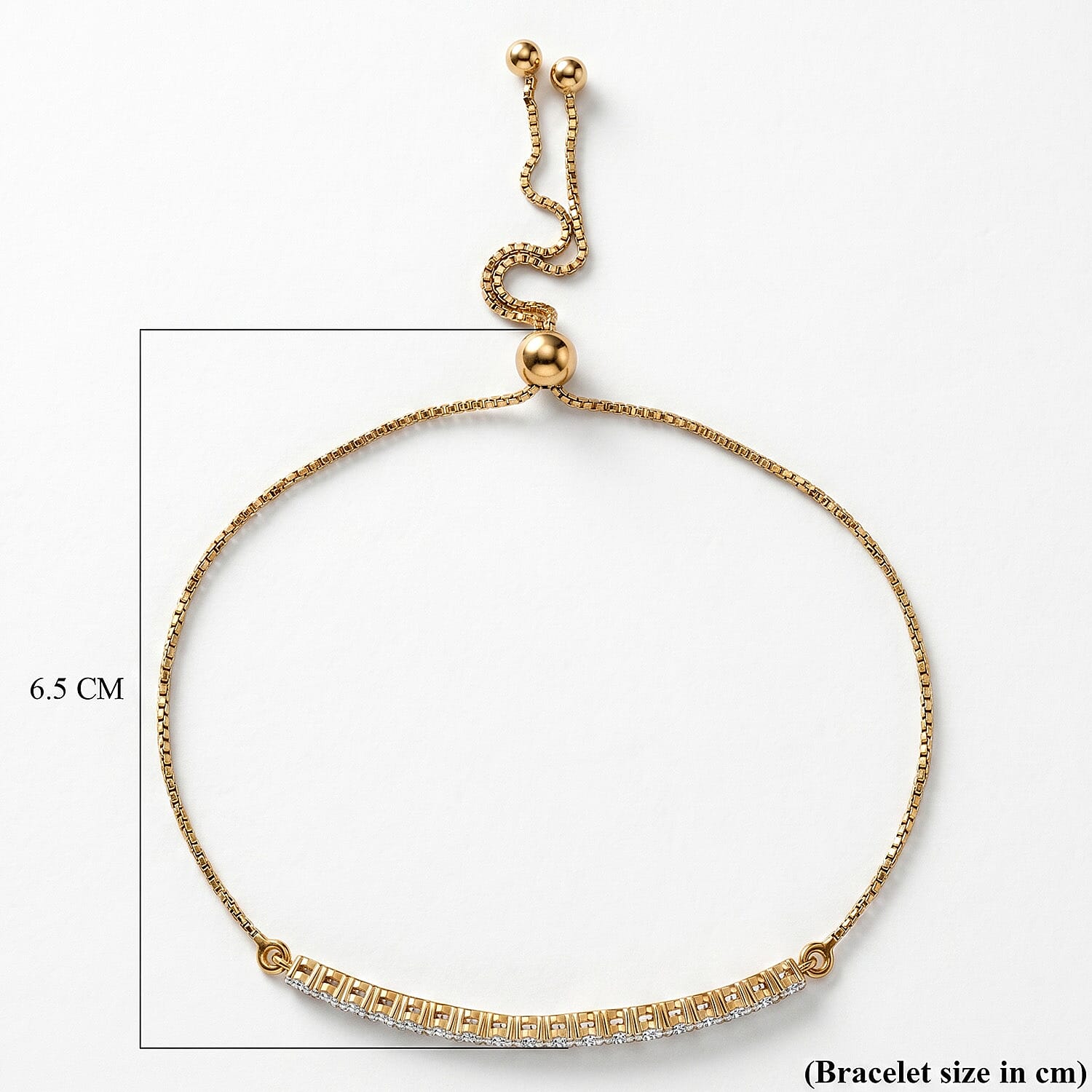 Lab Grown Diamond Chain Bracelet (Size - 10.5) in 18K YG VermeilSterling Silver  1.008  Ct.