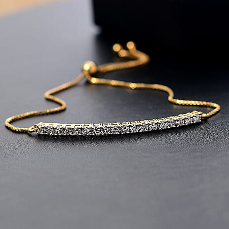 Lab Grown Diamond Chain Bracelet (Size - 10.5) in 18K YG VermeilSterling Silver  1.008  Ct.