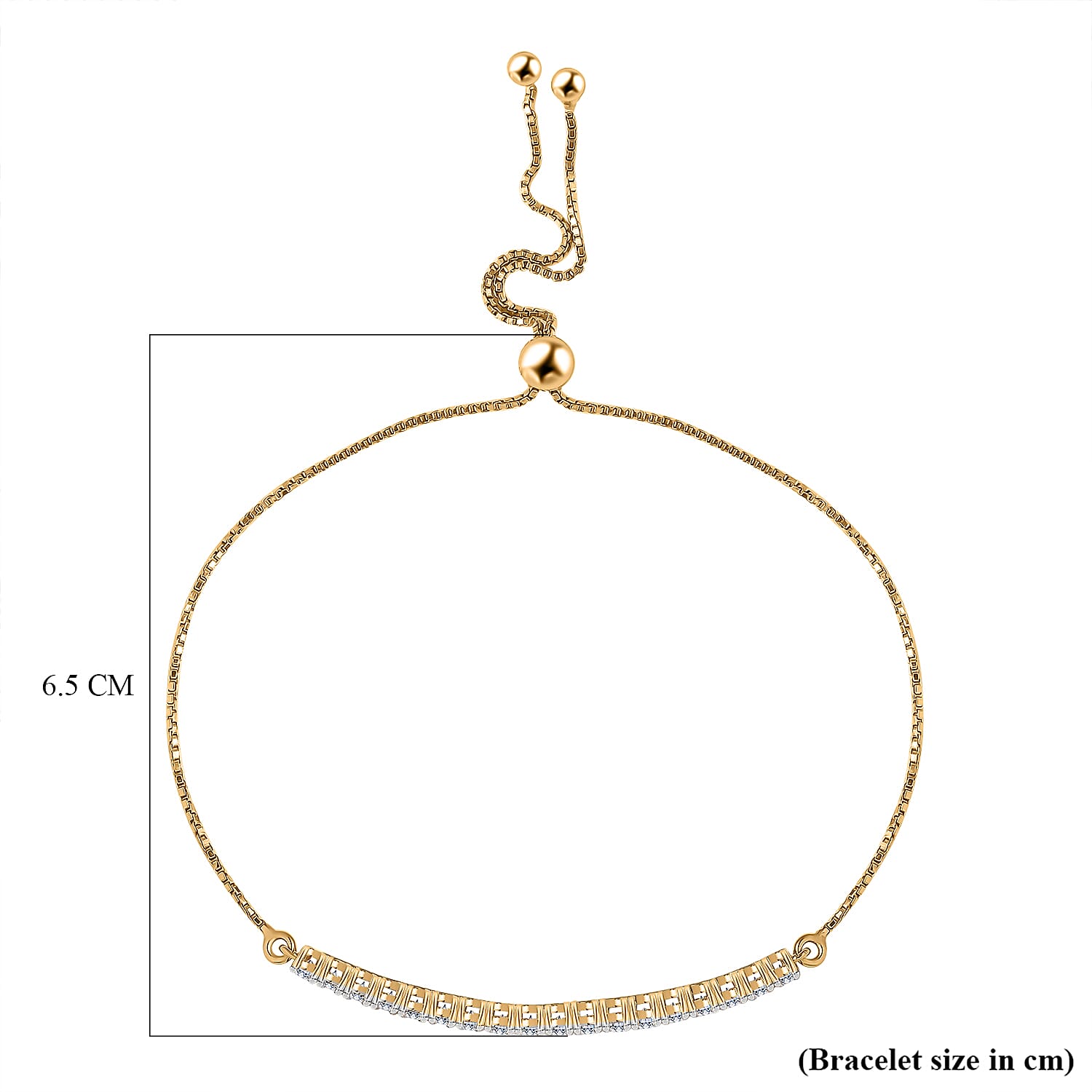 Lab Grown Diamond Chain Bracelet (Size - 10.5) in 18K YG VermeilSterling Silver 1.008 Ct. Lab Grown Diamond Chain Bracelet (Size - 10.5) in 18K YG VermeilSterling Silver 1.008 Ct.