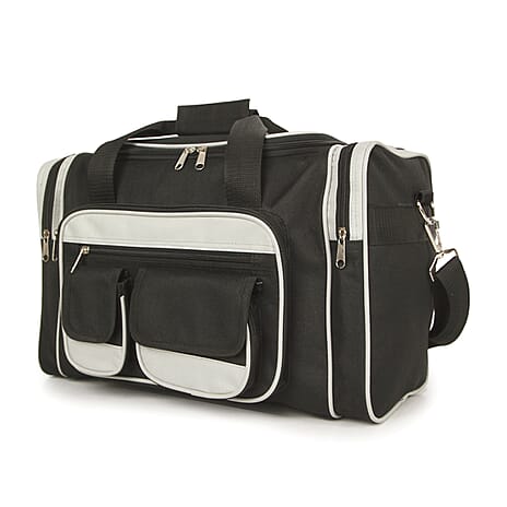 IW PU Travel Bag (Size 27x20x41 cm) - Black Light Grey