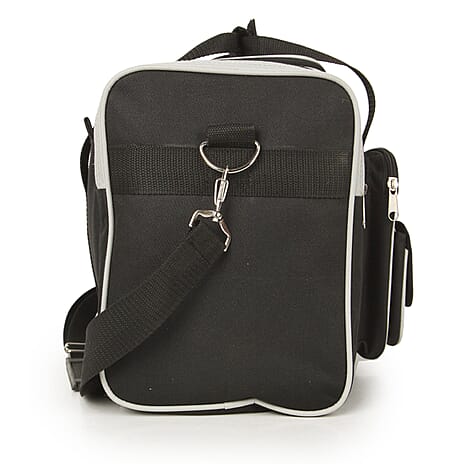 IW PU Travel Bag (Size 27x20x41 cm) - Black Light Grey