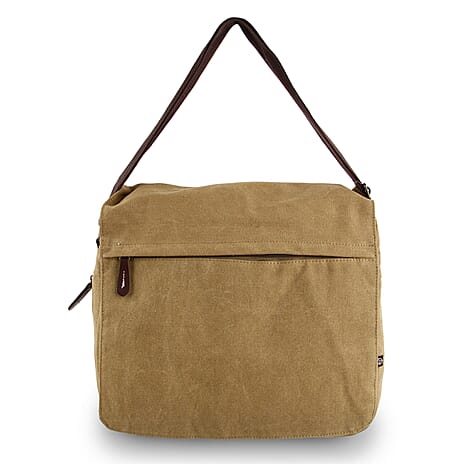 IW Canvas Luggage and Handbag Set (Size 36x9x39 cm) - Khaki