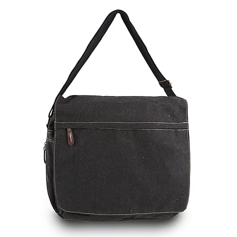 IW Canvas Luggage and Handbag Set (Size 36x9x39 cm) - Black