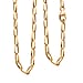 Paperclip Necklace with Lobster Clasp in 18K Vermeil Yellow Gold Plated Sterling Silver 20 Inch